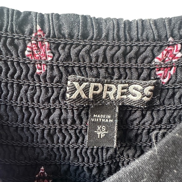 Express Spaghetti Strap Skater Dress Black & Pink Women’s Size XS Excellent EUC - Picture 4 of 5